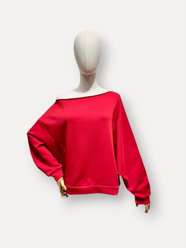 ALBA sweater longsleeve boothals rood