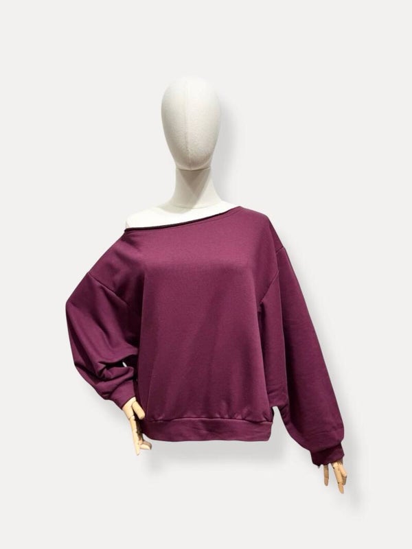 ALBA sweater longsleeve boothals burgundy