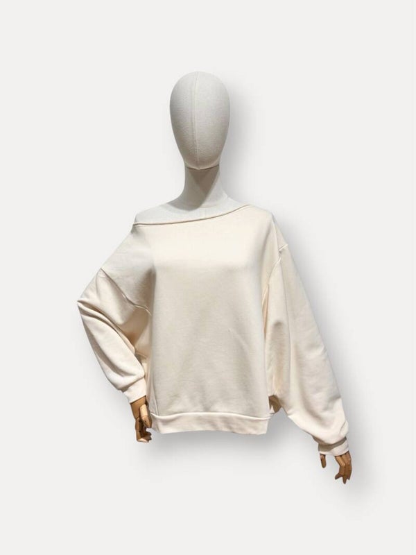 ALBA sweater longsleeve boothals beige