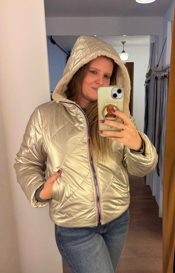 REVERSIBLE 2 in 1 jas goud