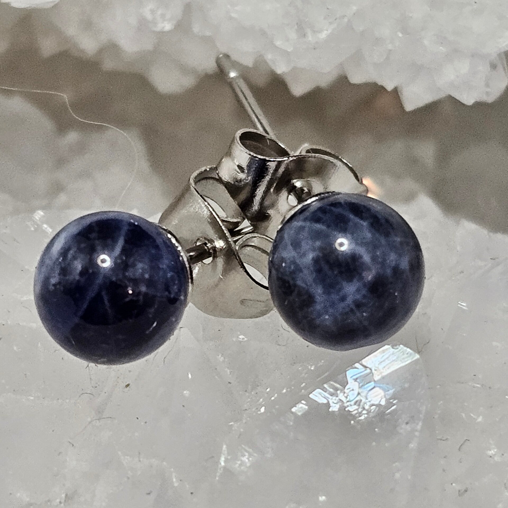 Boucles d'oreilles Sodalite