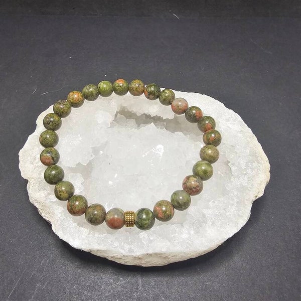 bracelet Unakite 6mm/15cm