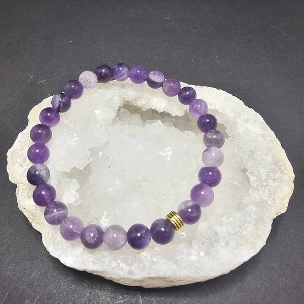 Bracelet Améthyste 6mm/15cm