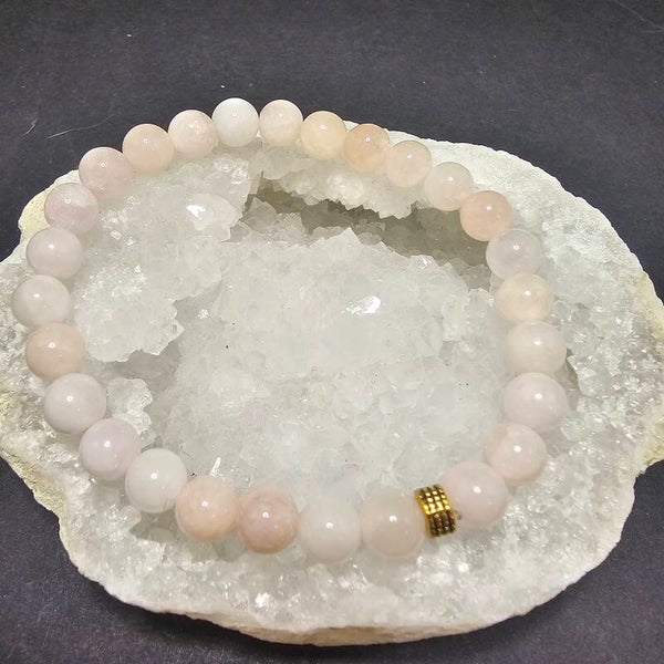 Bracelet Quartz Rose 6mm/15cm