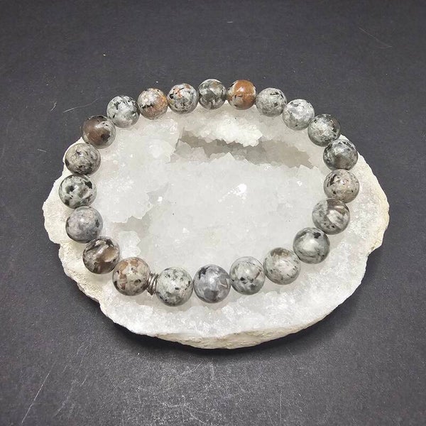 Bracelet Syénite ou Yooperlite 8mm/17cm