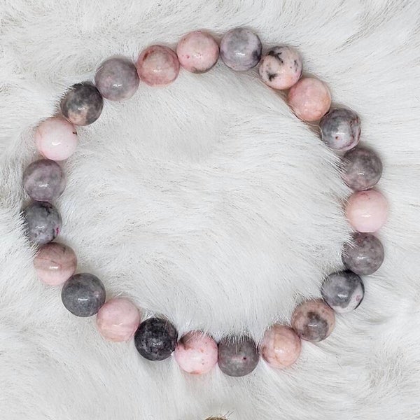 Bracelet Jaspe Rose Zébré