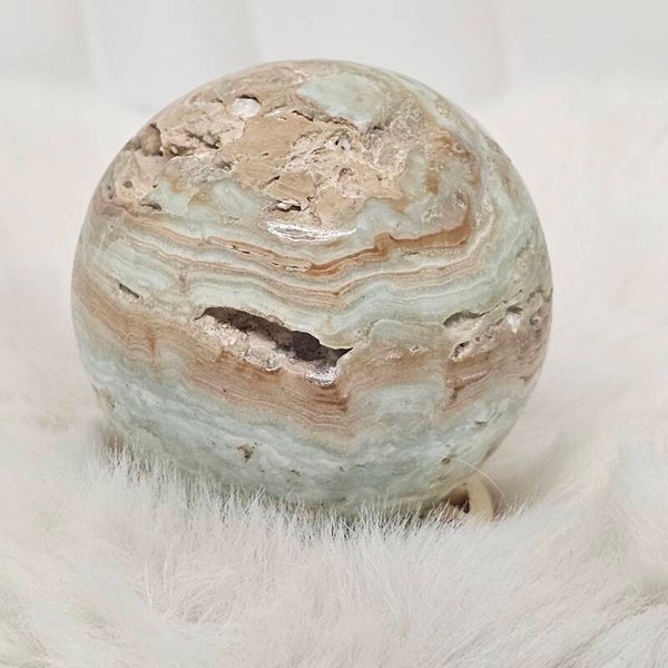 Sphère Aragonite bleue n°1