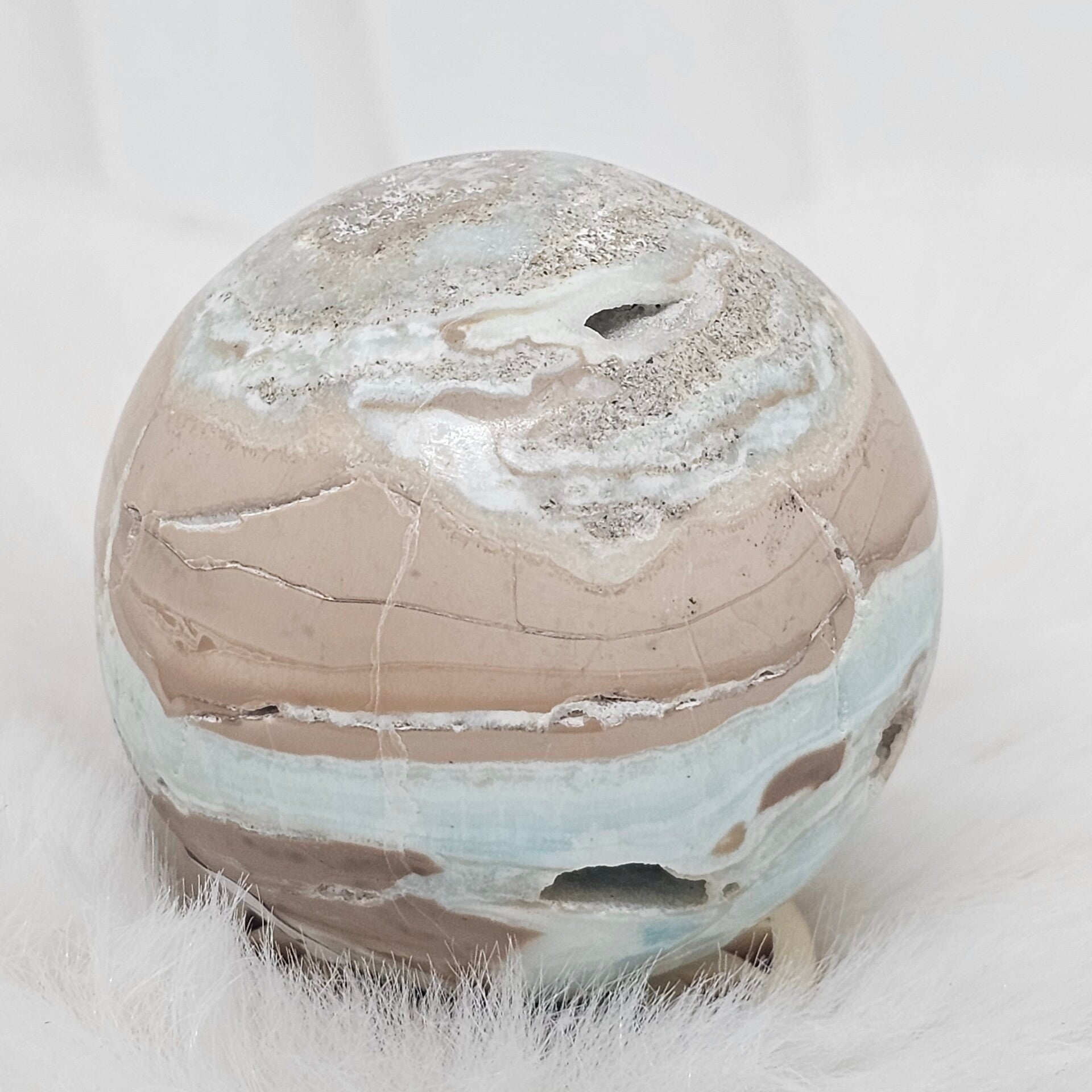 Sphère Aragonite bleue n°2