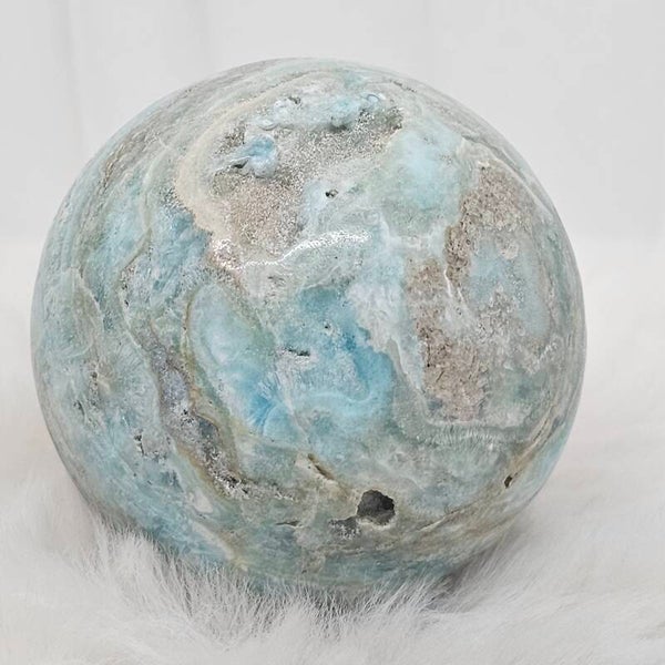 Sphère Aragonite bleue n°3