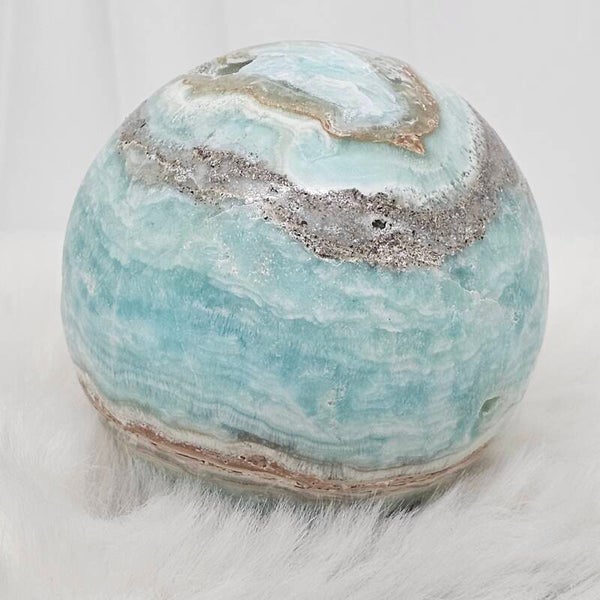 Sphère Aragonite bleue n°4