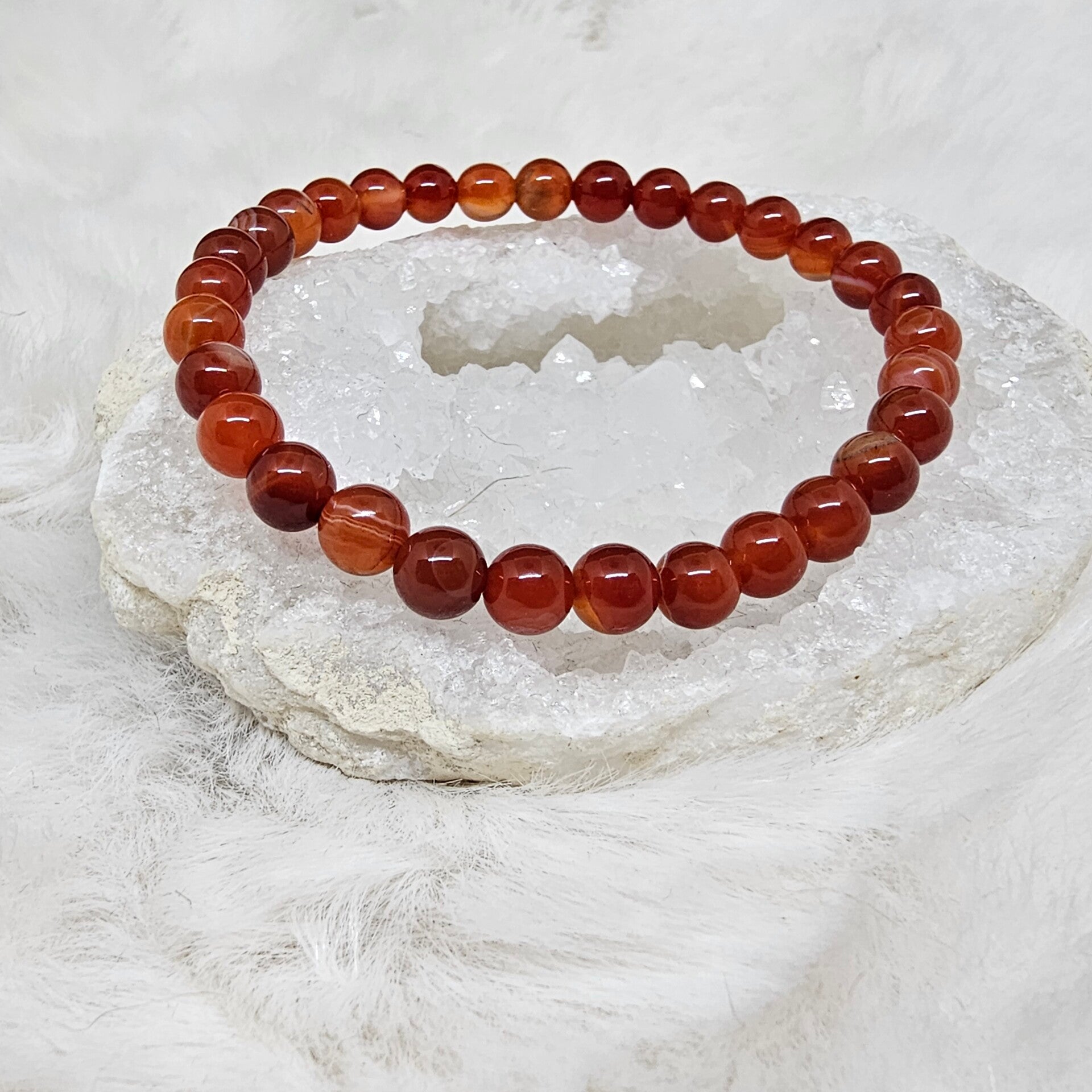 Bracelet Cornaline 6mm