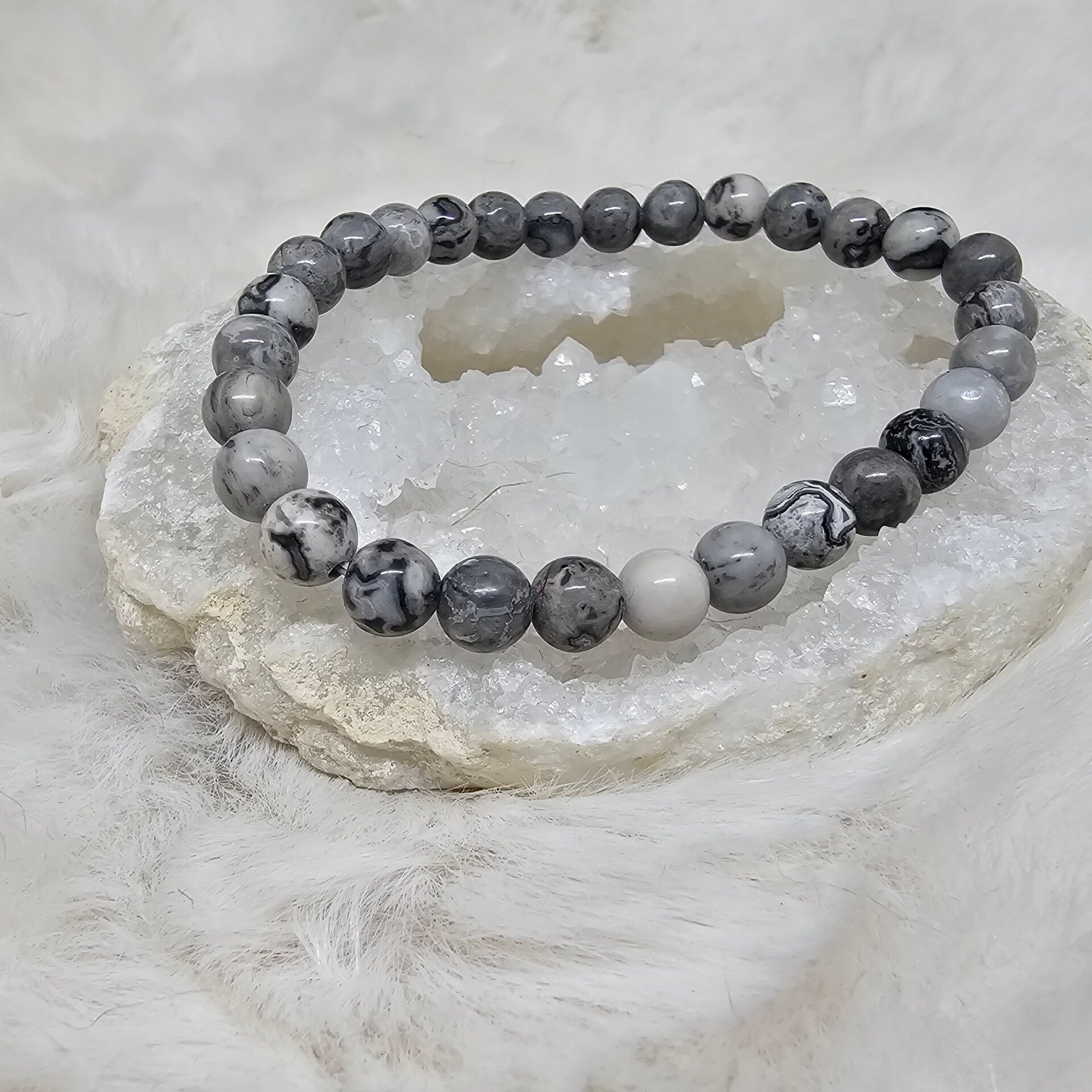 Bracelet Jaspe Picasso 6mm