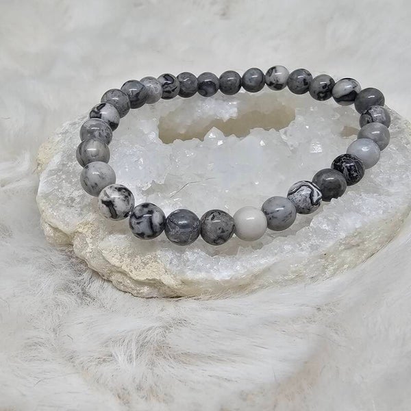 Bracelet Jaspe Picasso 6mm