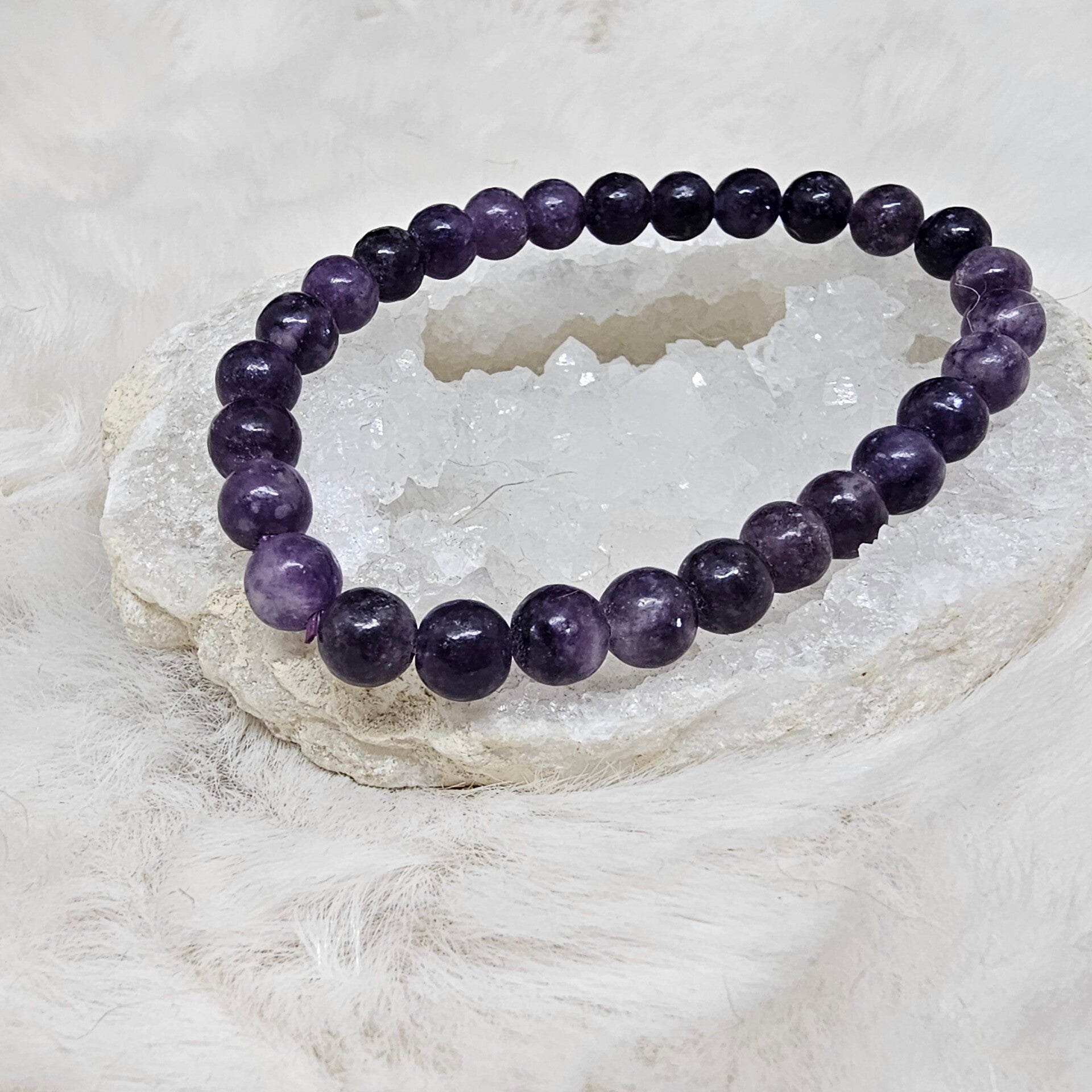 Bracelet Lépidolite 6mm
