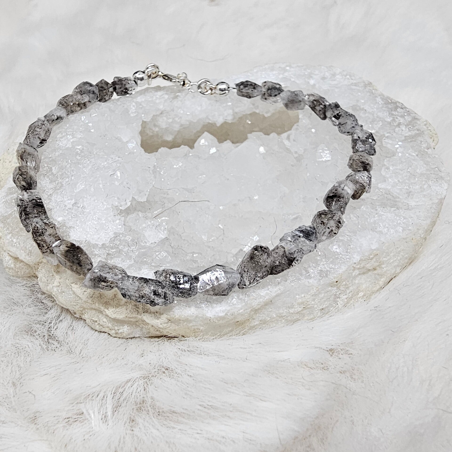 Bracelet Diamant Herkimer argent 925