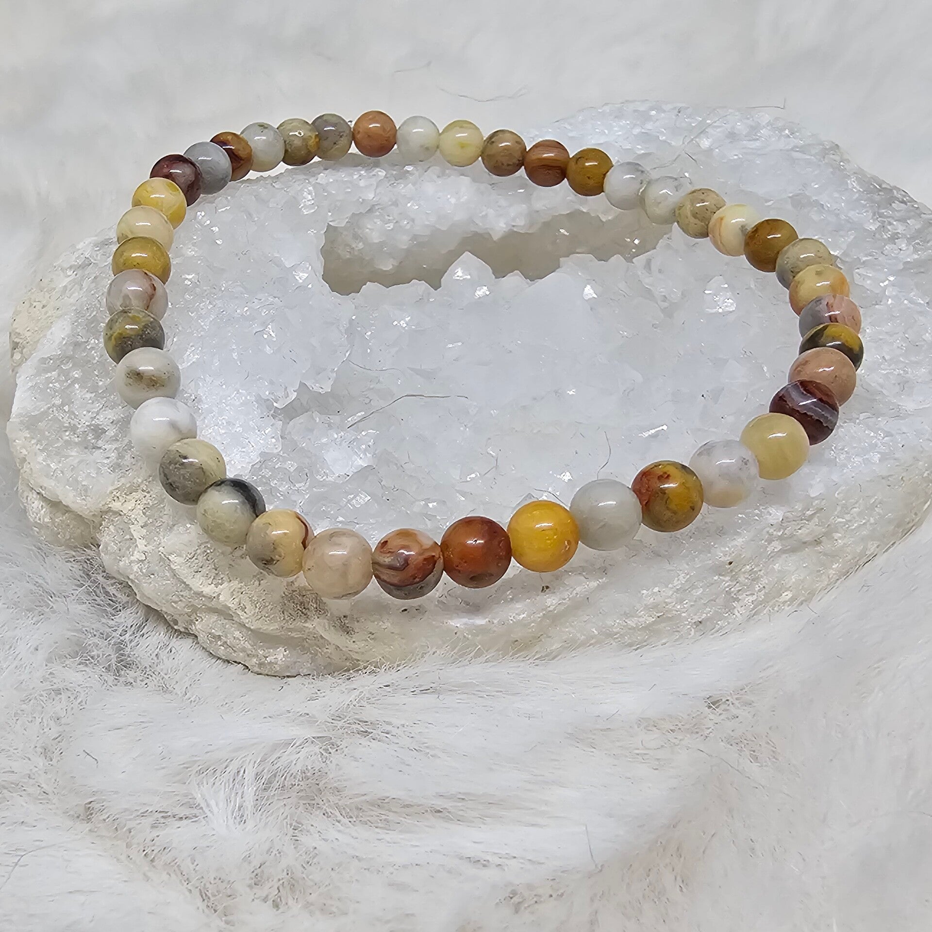 Bracelet Agate Crazy Lace 4mm