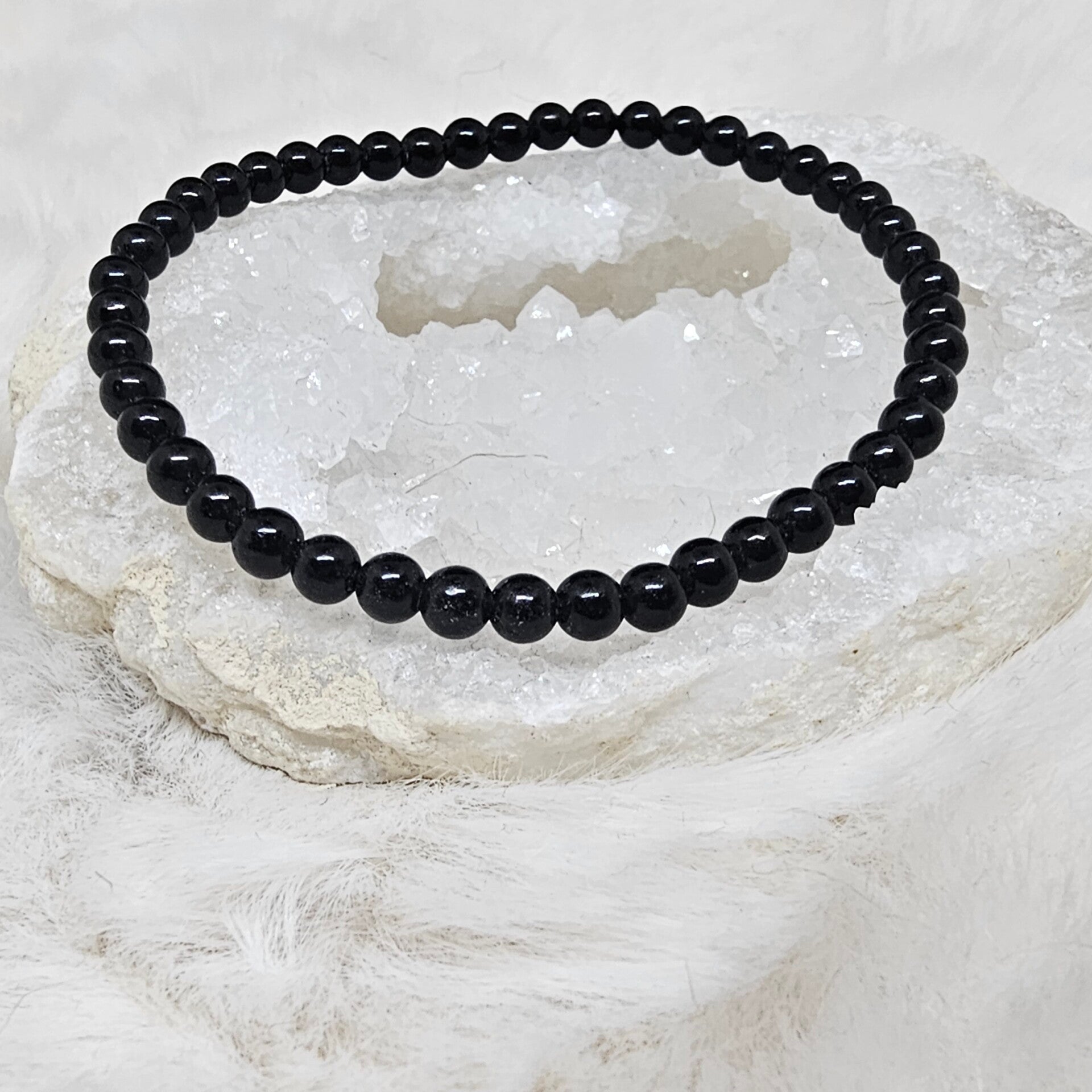 Bracelet Obsidienne 4mm