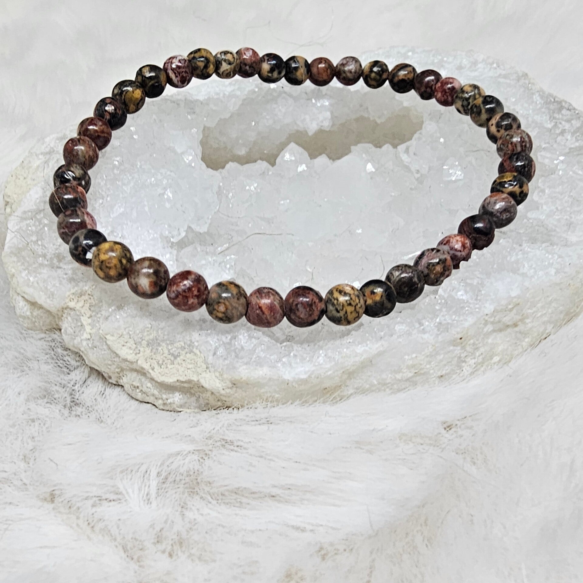 Bracelet Jaspe Léopard 4mm