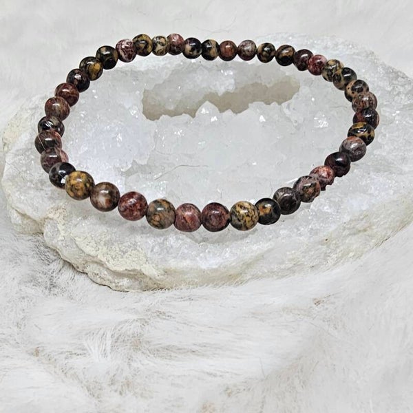 Bracelet Jaspe Léopard 4mm