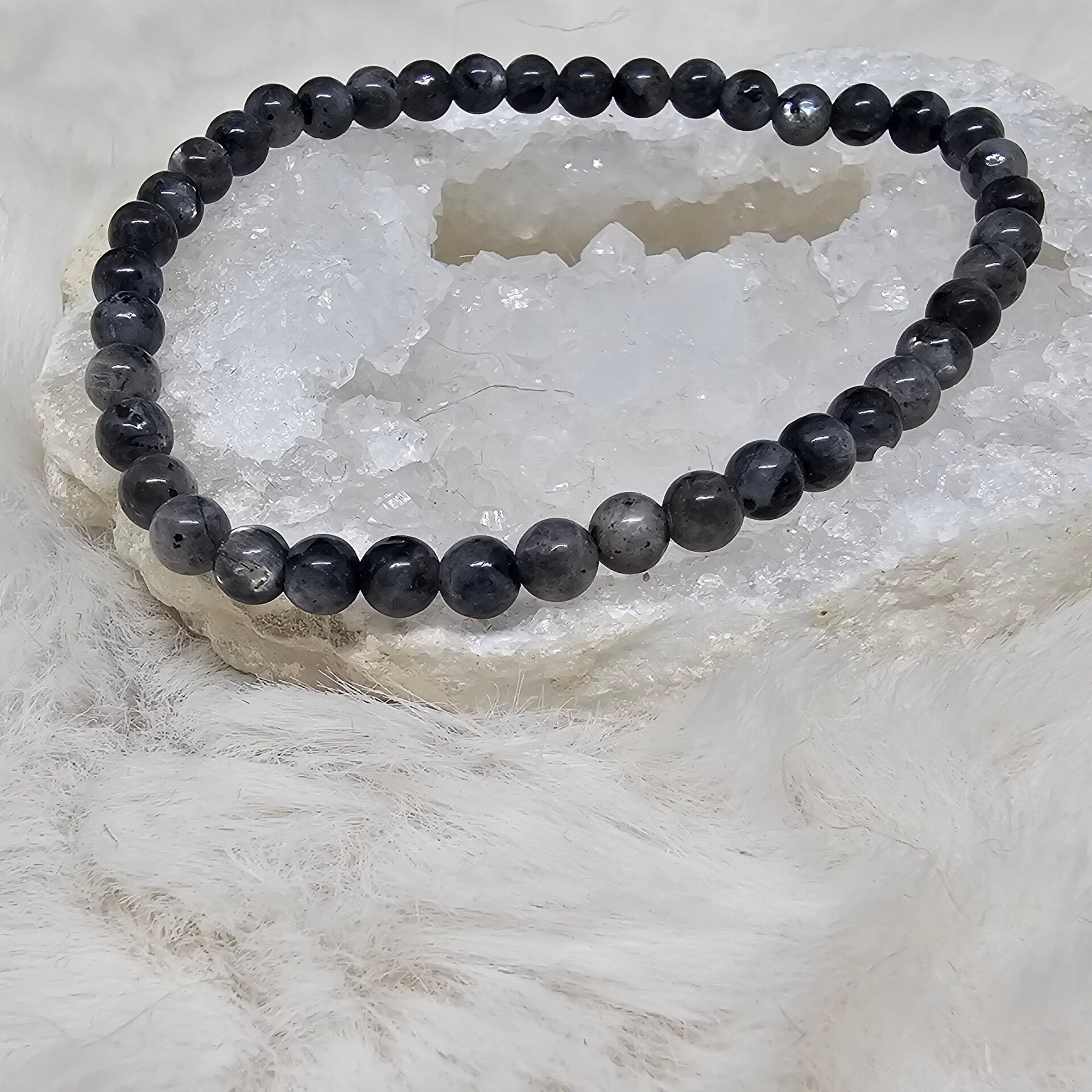 Bracelet Larvikite 4mm