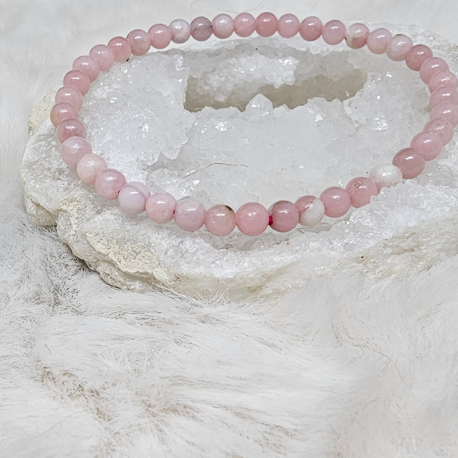 Bracelet Opale Rose 4mm