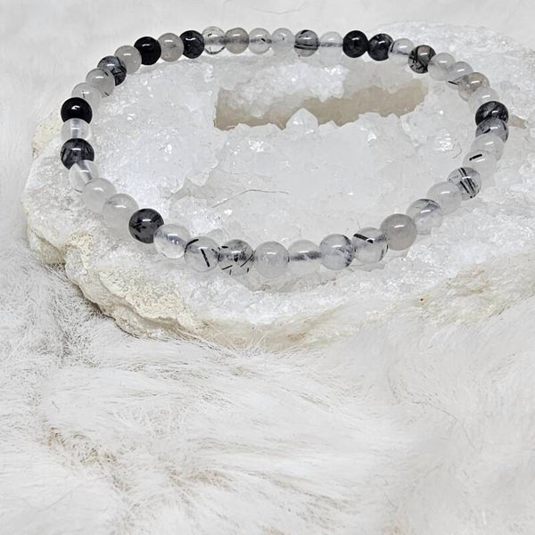 Bracelet Quartz Tourmaline 4mm