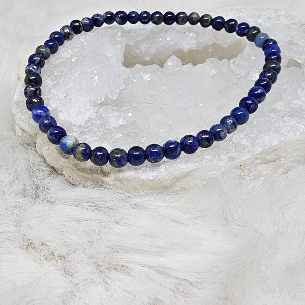 Bracelet Lapis Lazuli 4mm
