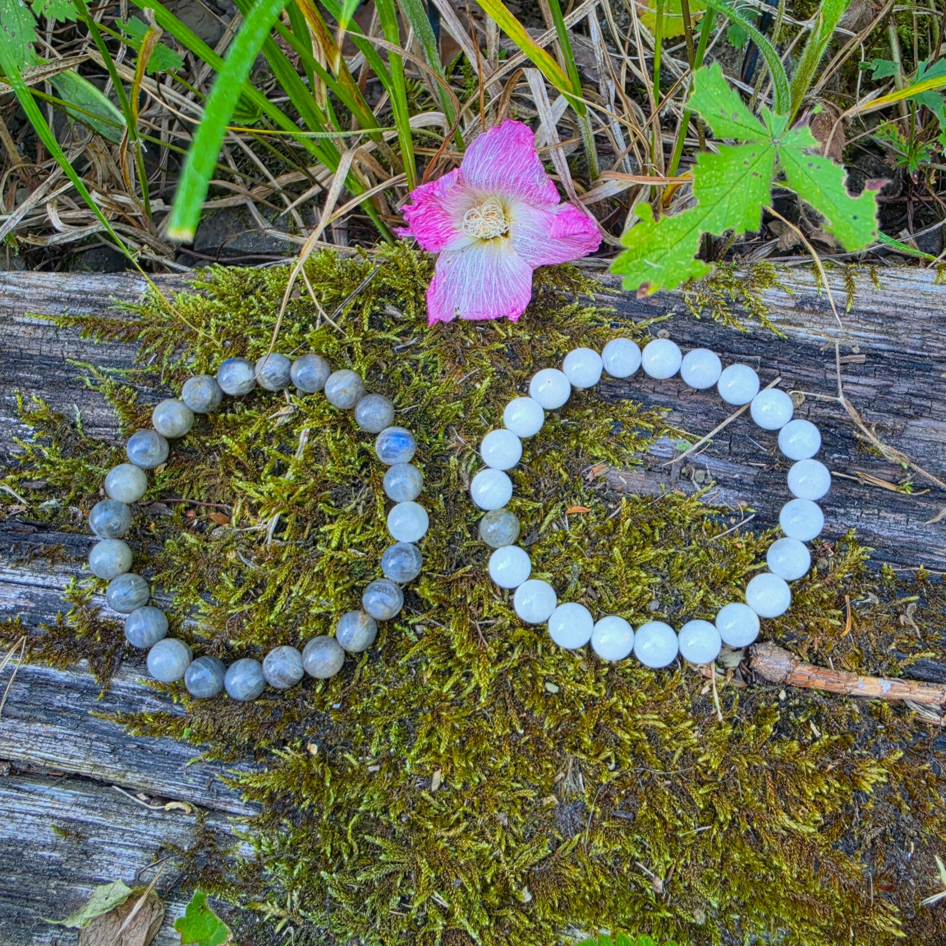 Bracelet Duo Labradorite & Pierre de Lune