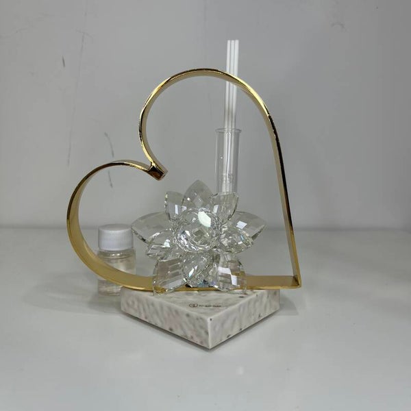 Cuore d’appoggio con fiore/candela centrale (New Colletion)