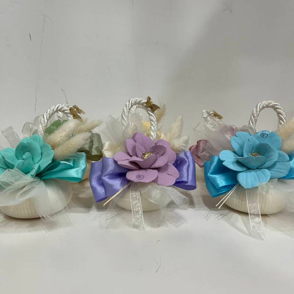 Saponetta profumata con rosa centrale (Grande)