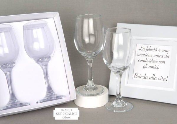Set 2 calici vetro