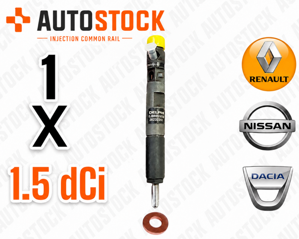 Injecteur 1.5 DCI EJBR01801A / 28232248 Reconditionné – Delphi Renault Nissan