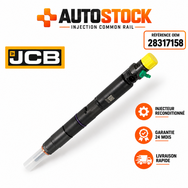 Injecteur Delphi 28317158 – JCB 4.4 Ecomax – HRD385 – 320/06881 – Reconditionné