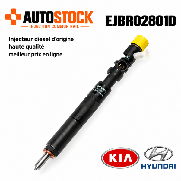 Injecteur DELPHI EJBR02801D – Hyundai Terracan 2.9 CRDi 150 ch – Kia Carnival 2.9 CRDi 144 ch