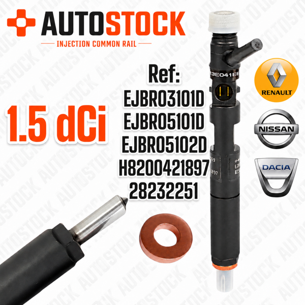 Injecteurs 1.5 dCi 68/70/85/105 CV Reconditionnés Delphi – EJBR03101D, 28232251 – Renault, Nissan, Dacia