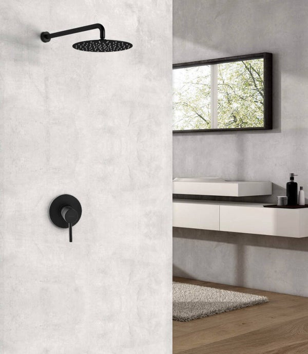 Shower set Giulini Futuro matt black