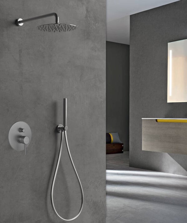 Shower set for 2 functions Giulini Futuro matt nickel