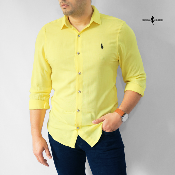 CAMISA AMARILLA MANGA LARGA