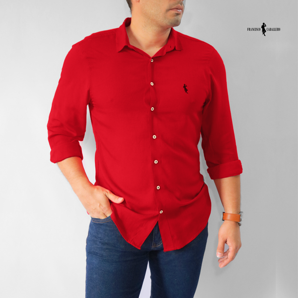 CAMISA ROJA MANGA LARGA