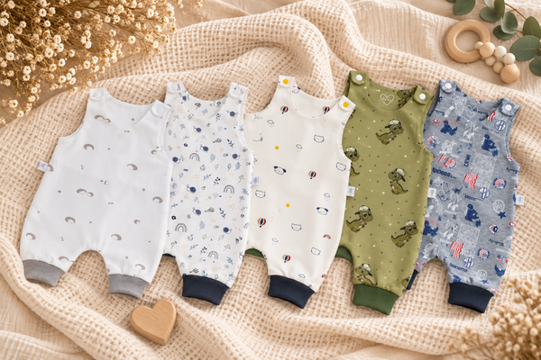 Baby Strampler ärmellos - Genderneutral, Romper mit Druckknöpfen