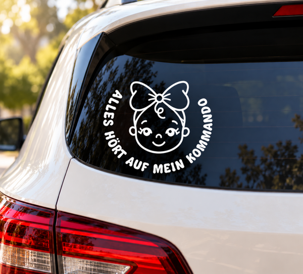 Autoaufkleber Baby - Junge und Mädchen mit frechem/niedlichen Text
