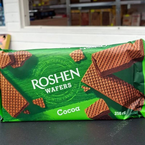 Cocoa cream filled wafers 216g