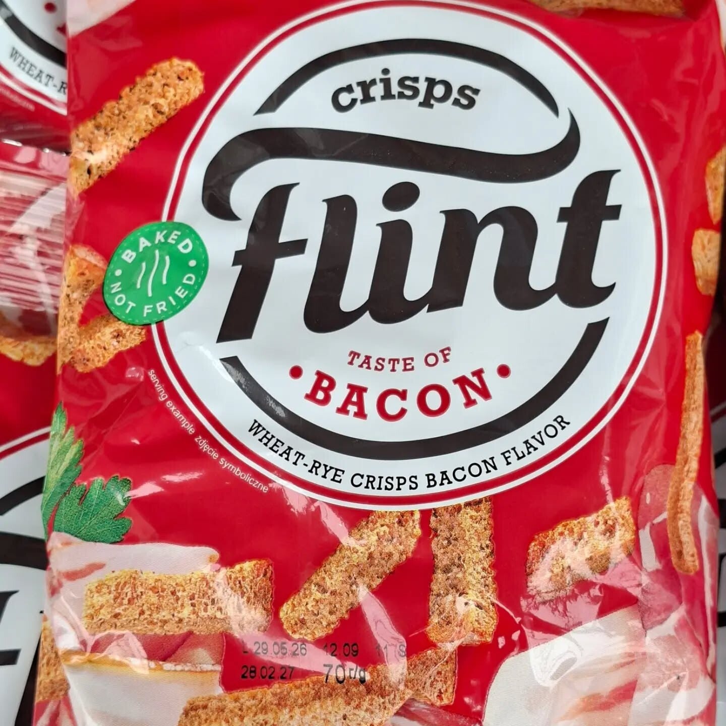 Sucharki Flint "Grzanki" o smaku bekonu 70g