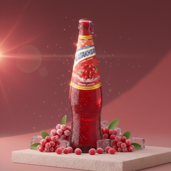 Lemoniada gruzińska Natakhtari bezalkoholowa o smaku barbarysu 0,5l.