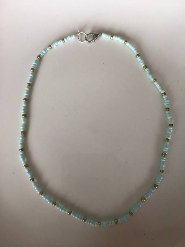 Aqua Blauw Met Goud K1