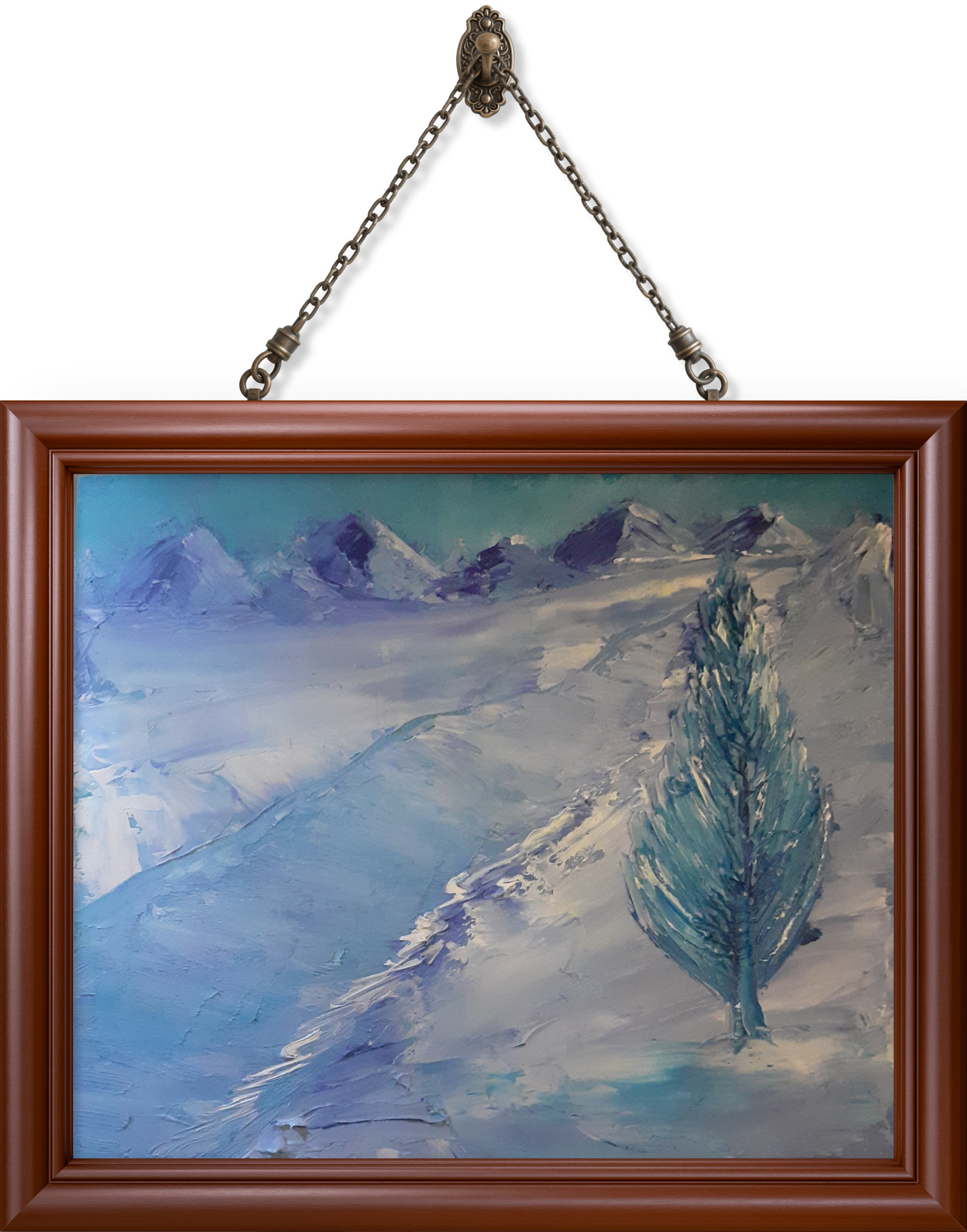 Blue winter scene