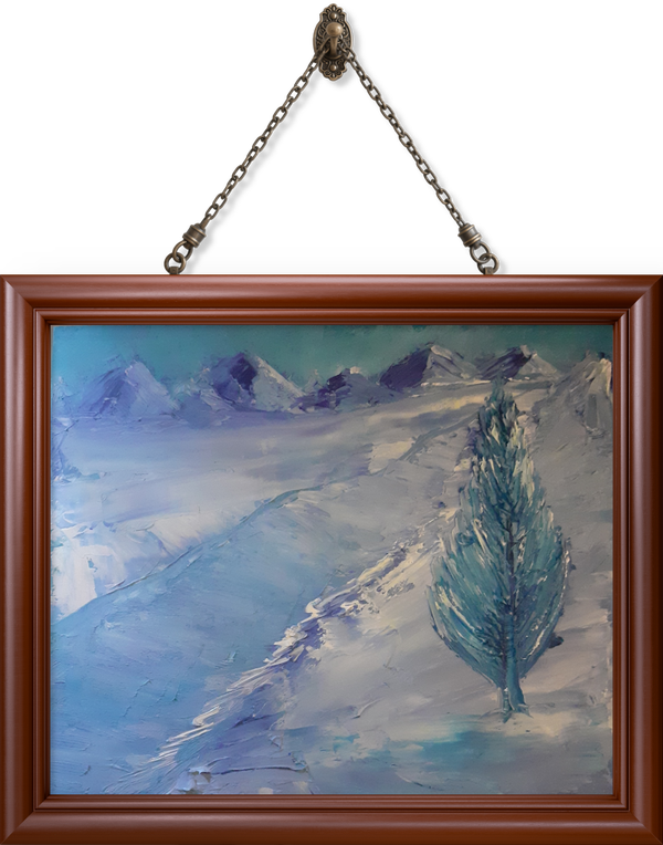 Blue winter scene