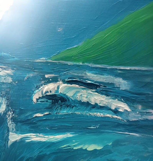 Blue seascape 12" x 12"