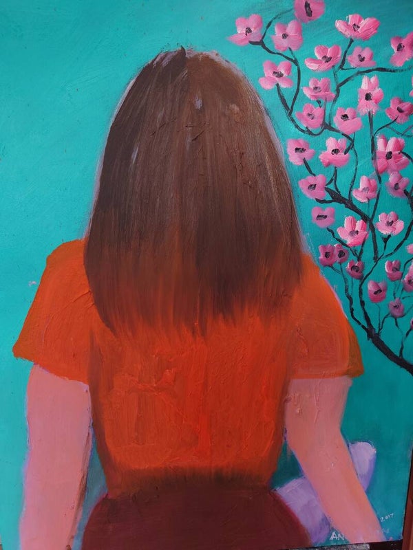 The contemplating woman