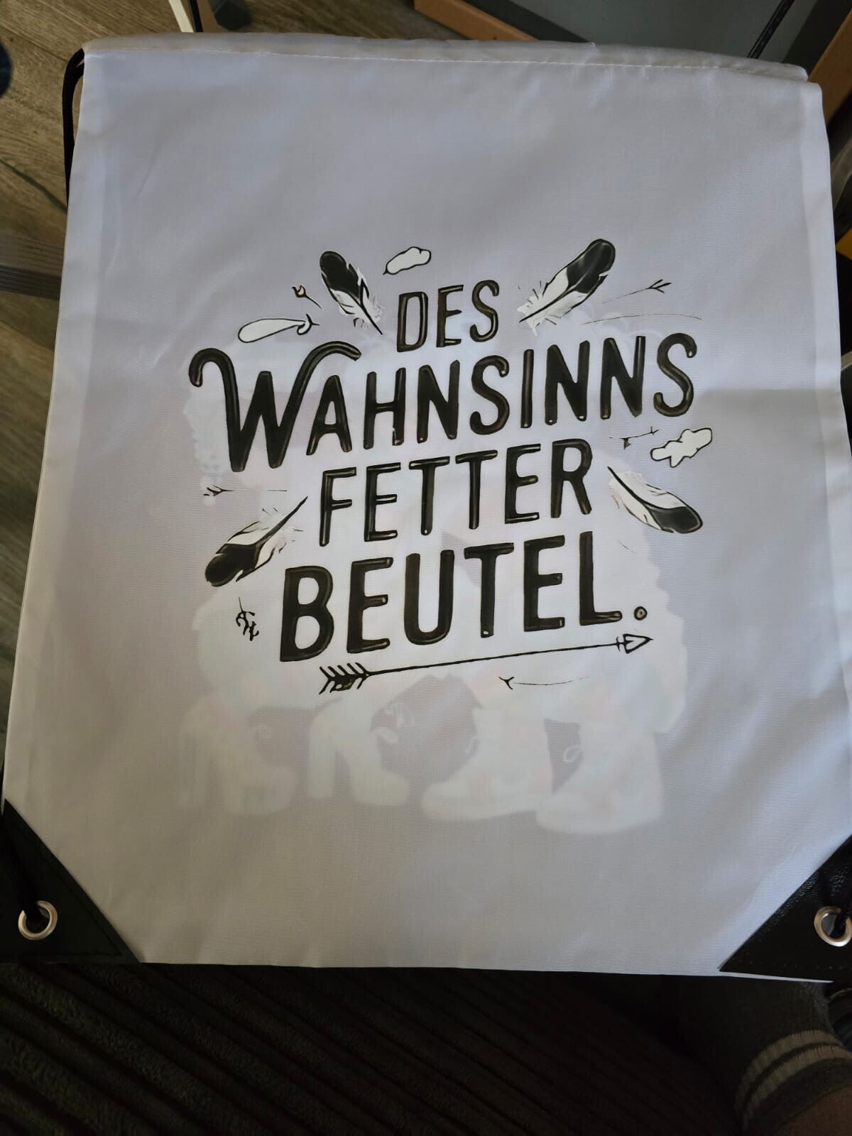 Schultertasche weiß Frauenpower